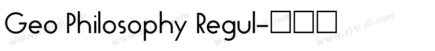 Geo Philosophy Regul字体转换